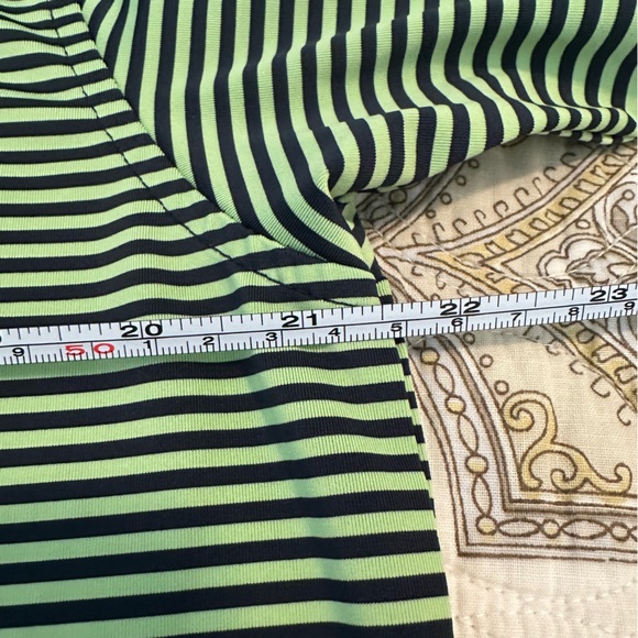 Men’s Medium FootJoy green and‎ blue striped golf shirt - Picture 9 of 9